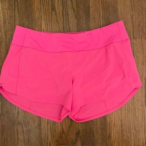 Hot pink Lululemon shorts, worn once.